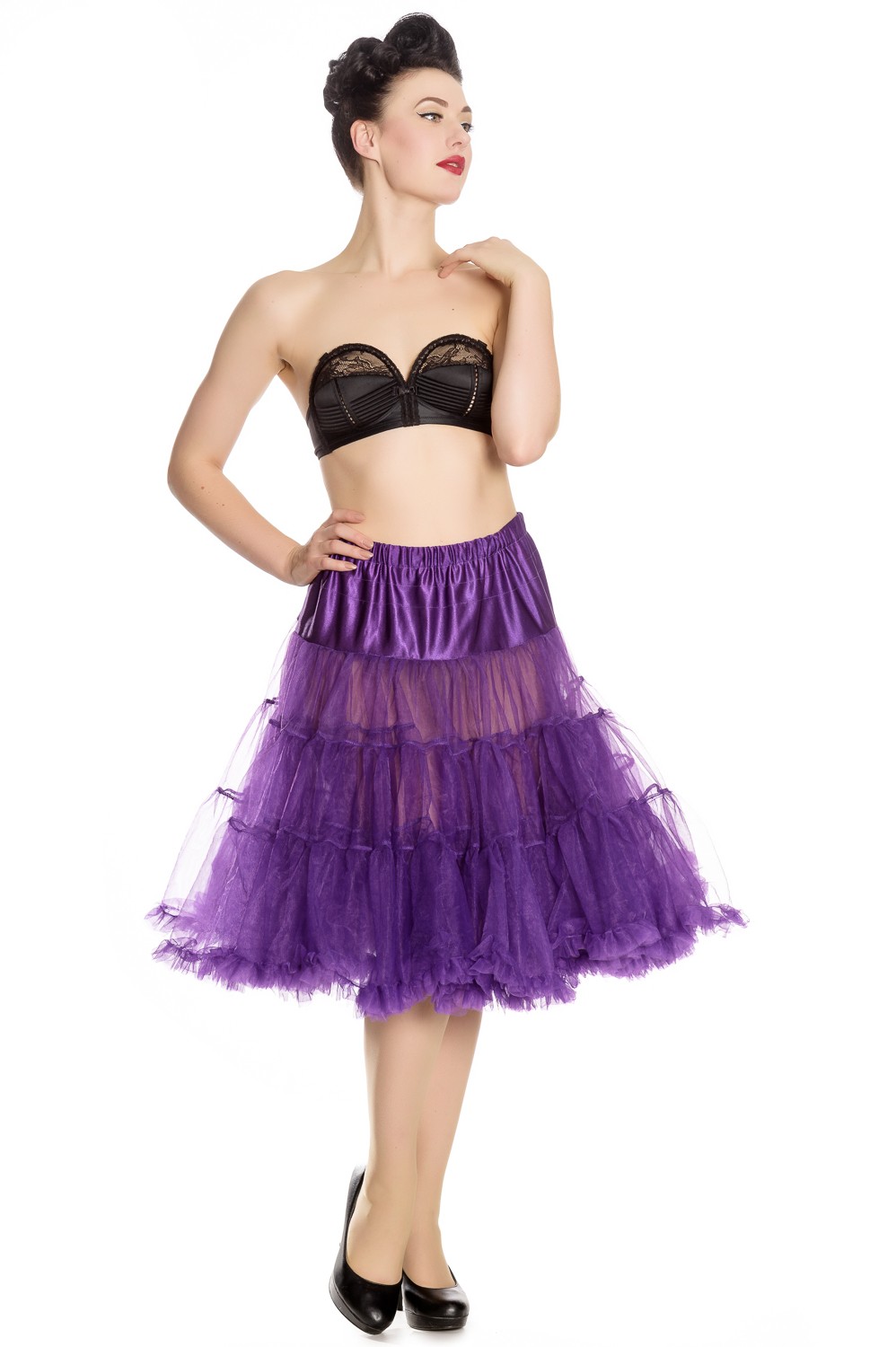 Hell Bunny Petticoat lang Lila XS/M