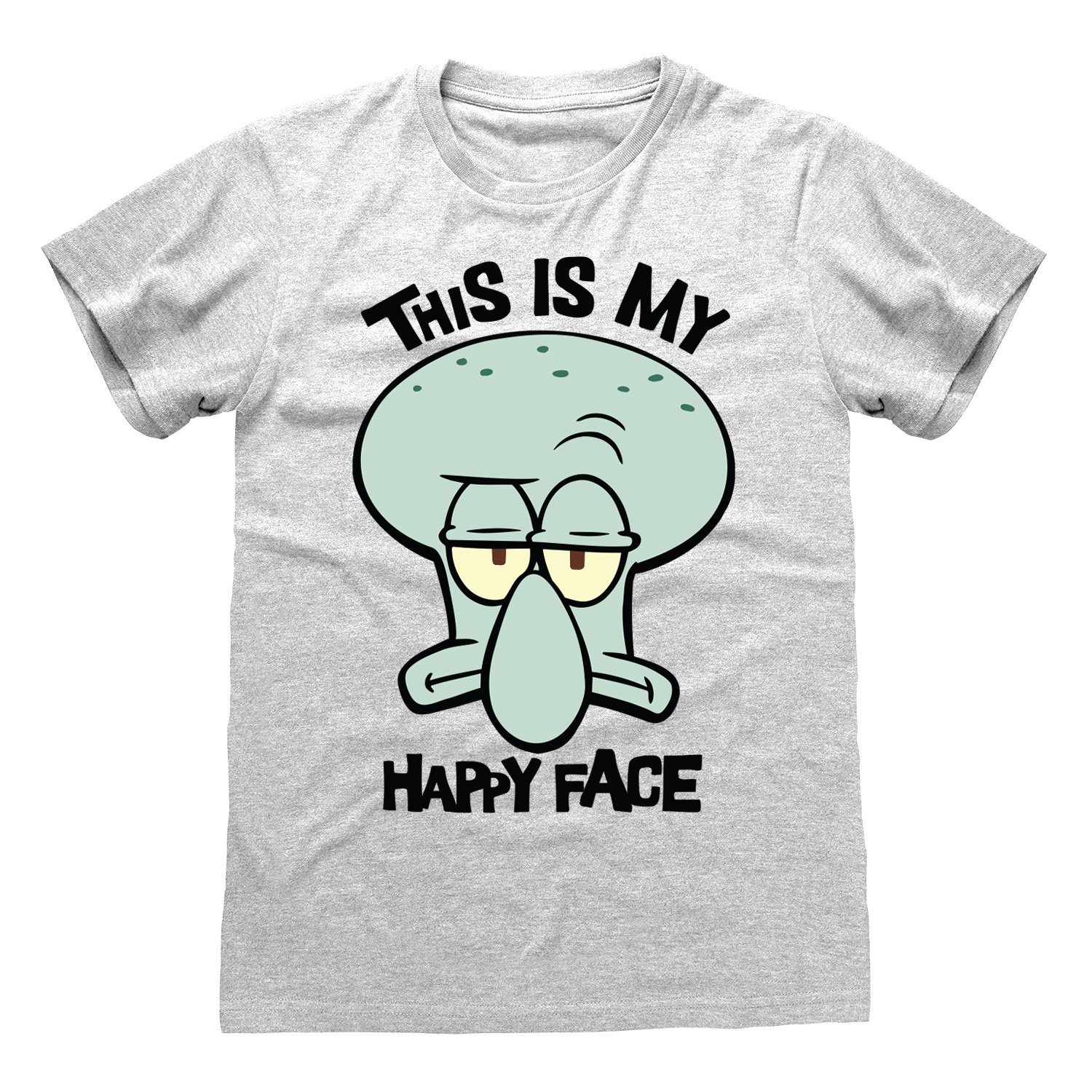 SpongeBob Squarepants T-Shirt M Grau Unisex My Happy Face