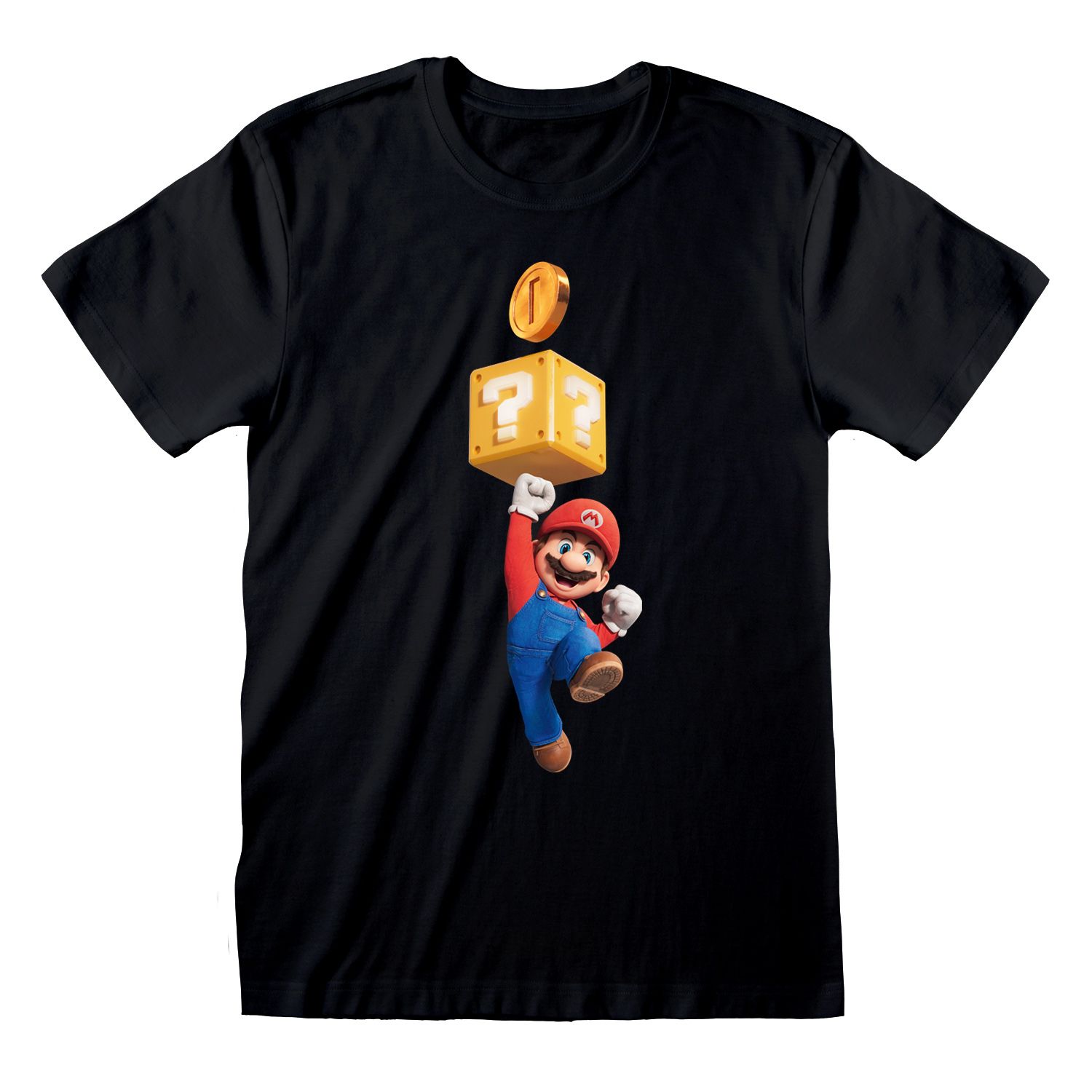 Super Mario Bros T-Shirt XXL Schwarz Unisex Mario Coin