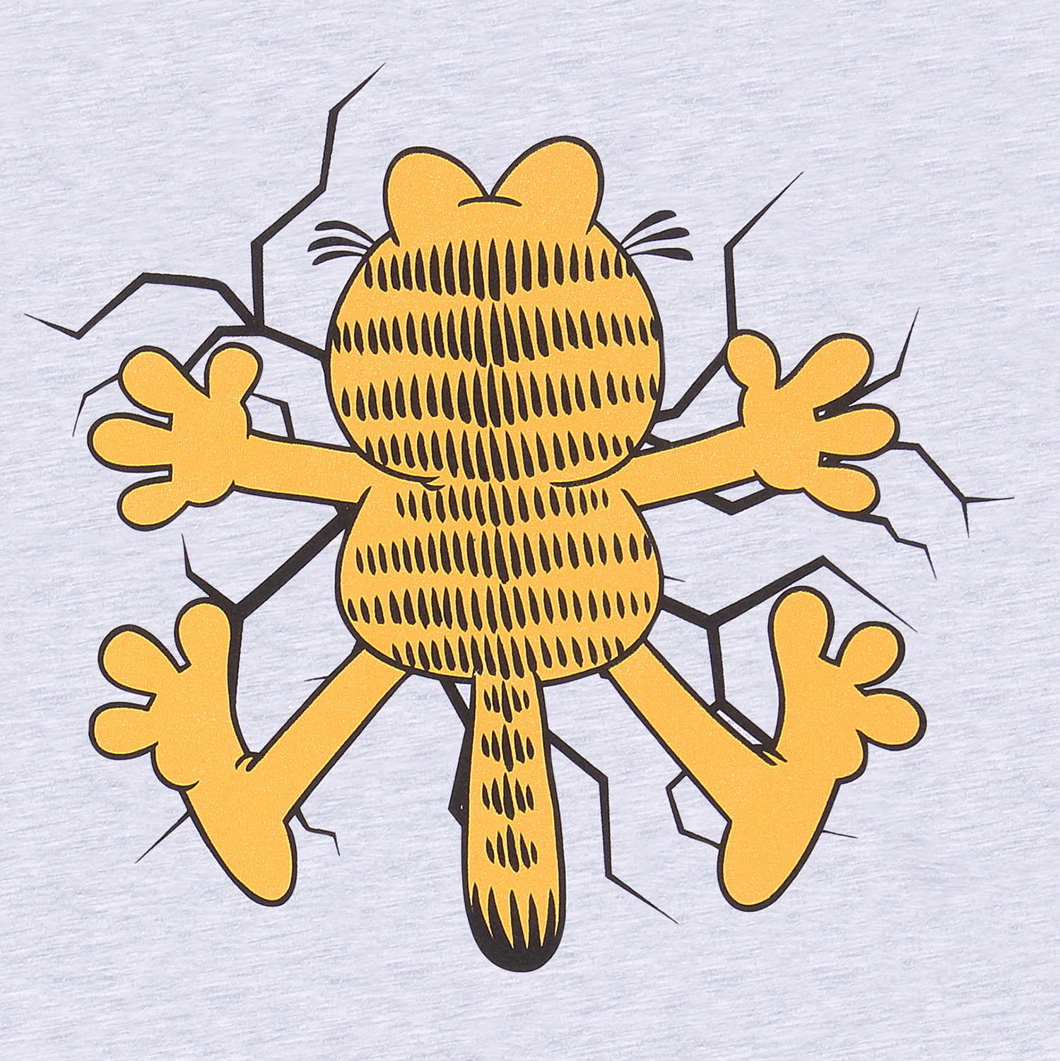 Garfield T-Shirt XXL Grau meliert Unisex Wall Smash