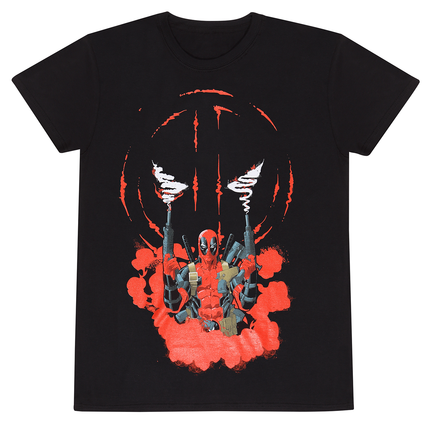 Deadpool T-Shirt XXL Schwarz Unisex Smoking