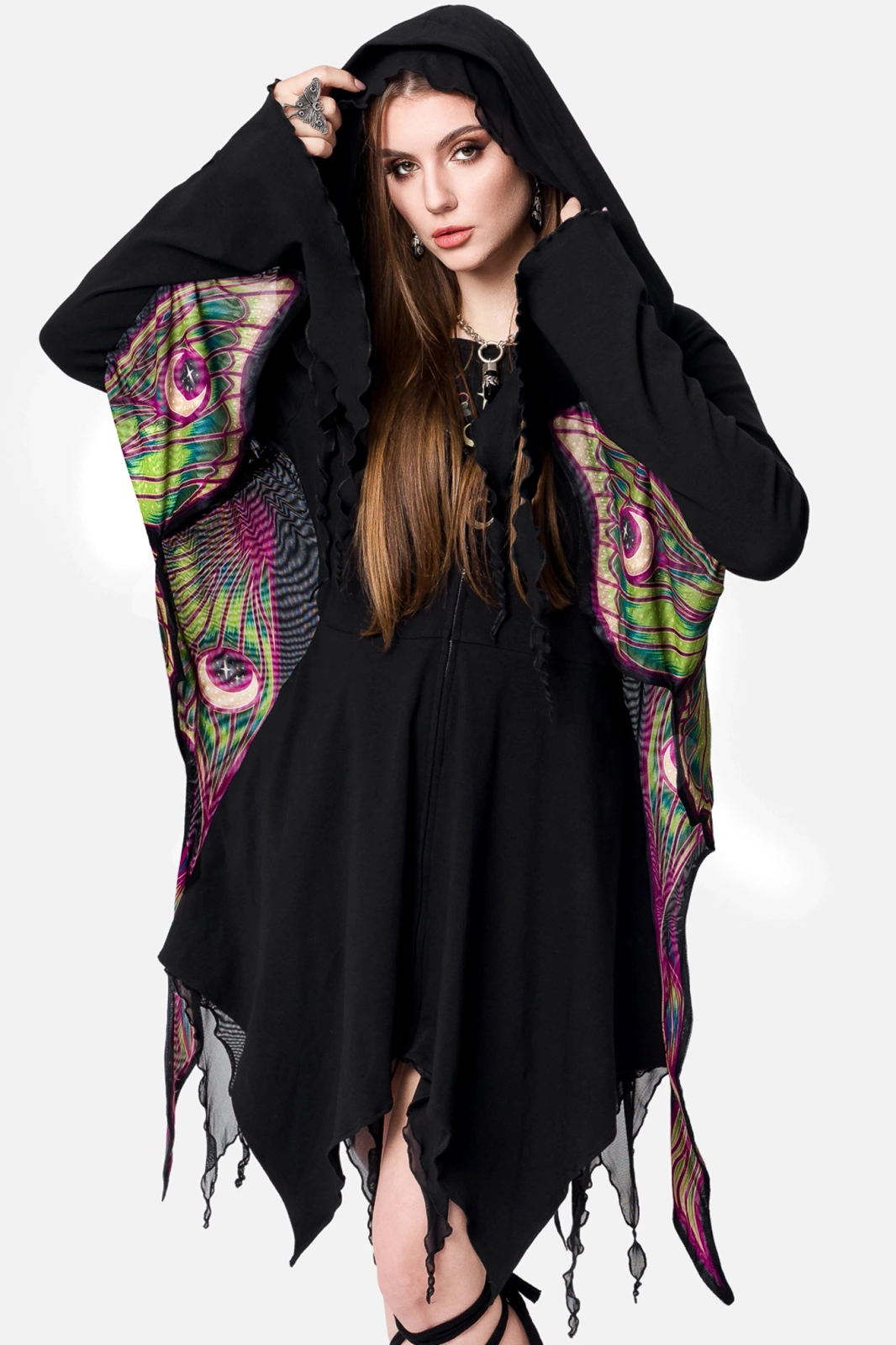 Restyle Frauenhoodie 5XL Schwarz Metamorphosis Wilderwood