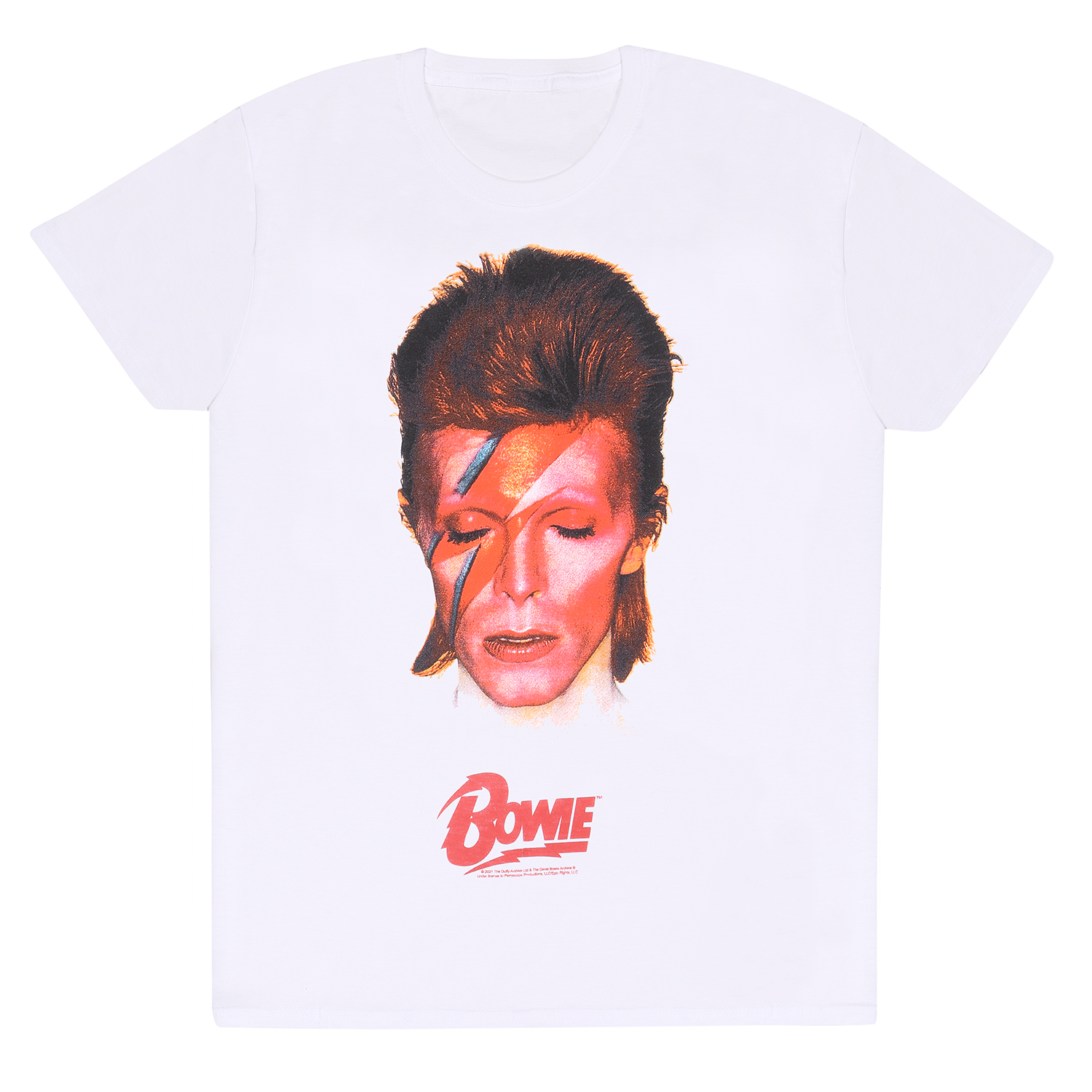 David Bowie T-Shirt L Weiß Unisex Aladdin Sane