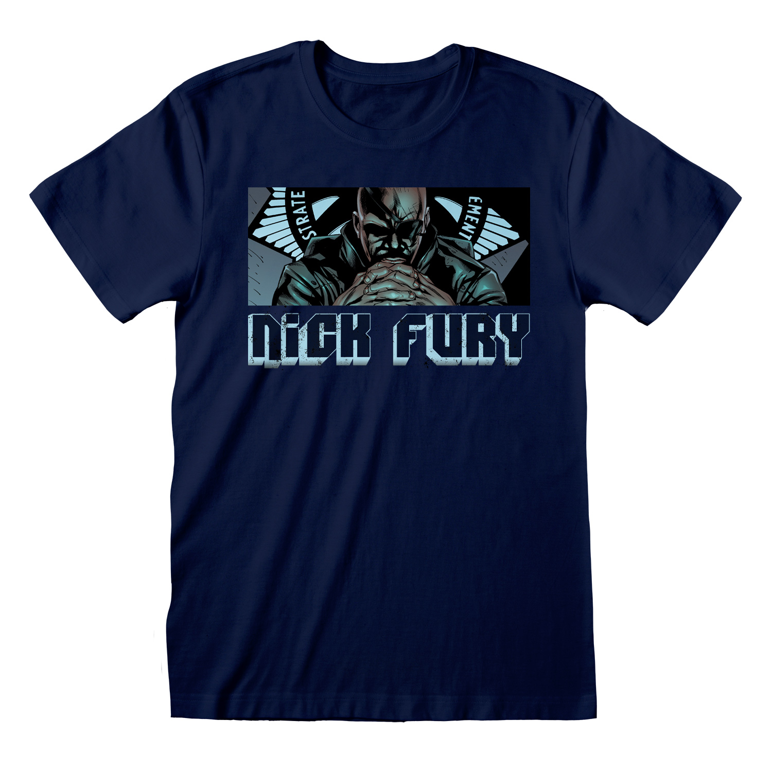 Avengers T-Shirt XXL Navy Unisex Nick Fury (BMF)