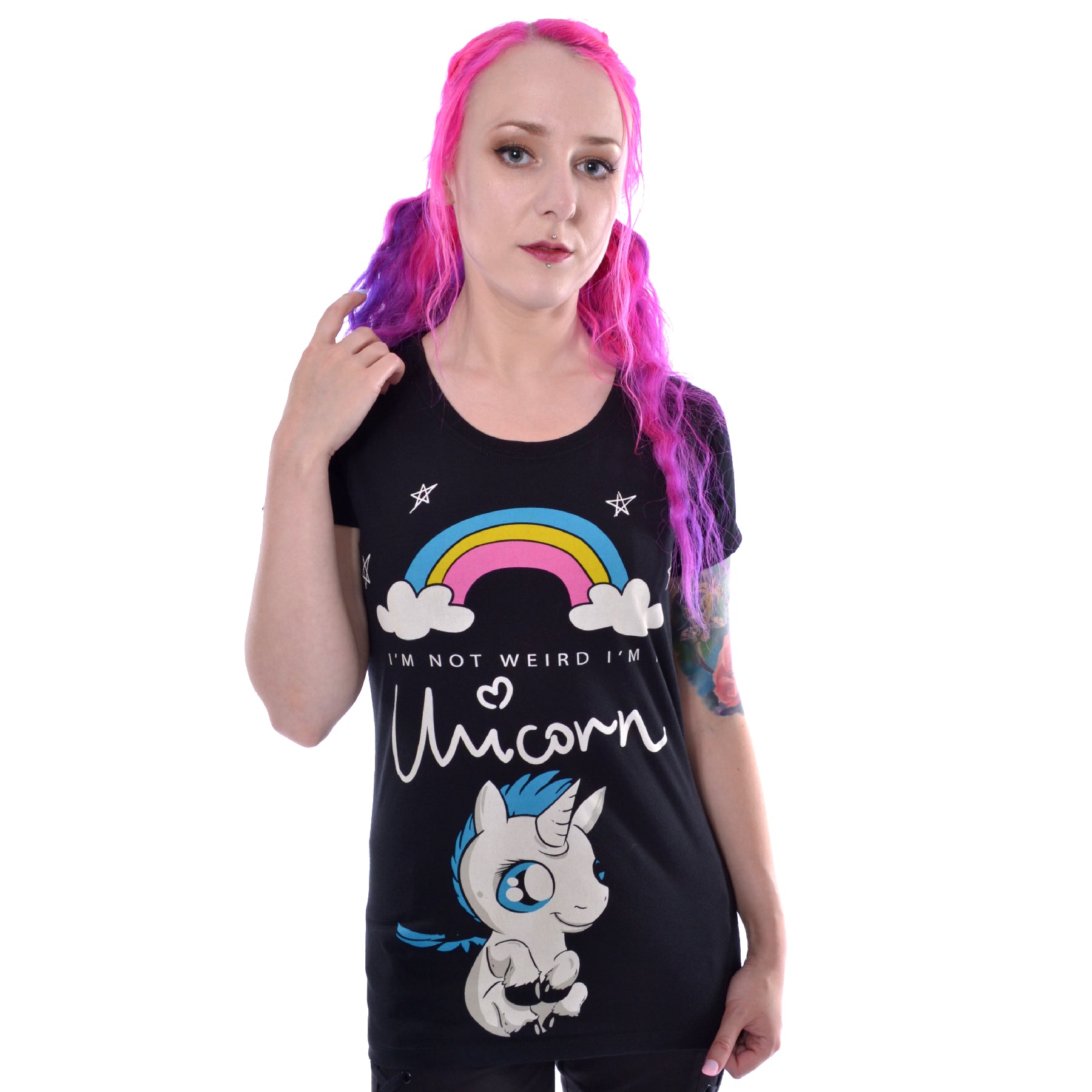 T-Shirt Schwarz XXL Damen Not Weird
