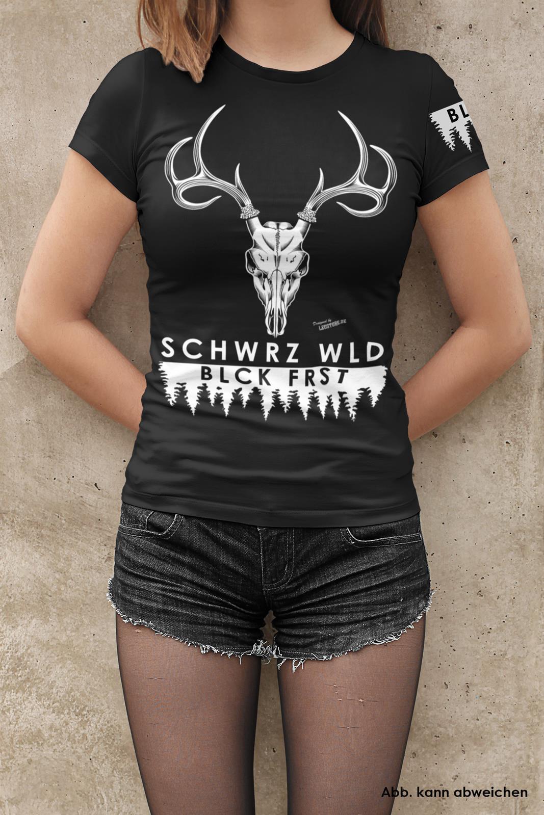 Blck Frst Schwrz Wld Girly XXL mit Ärmellogo, Shirt