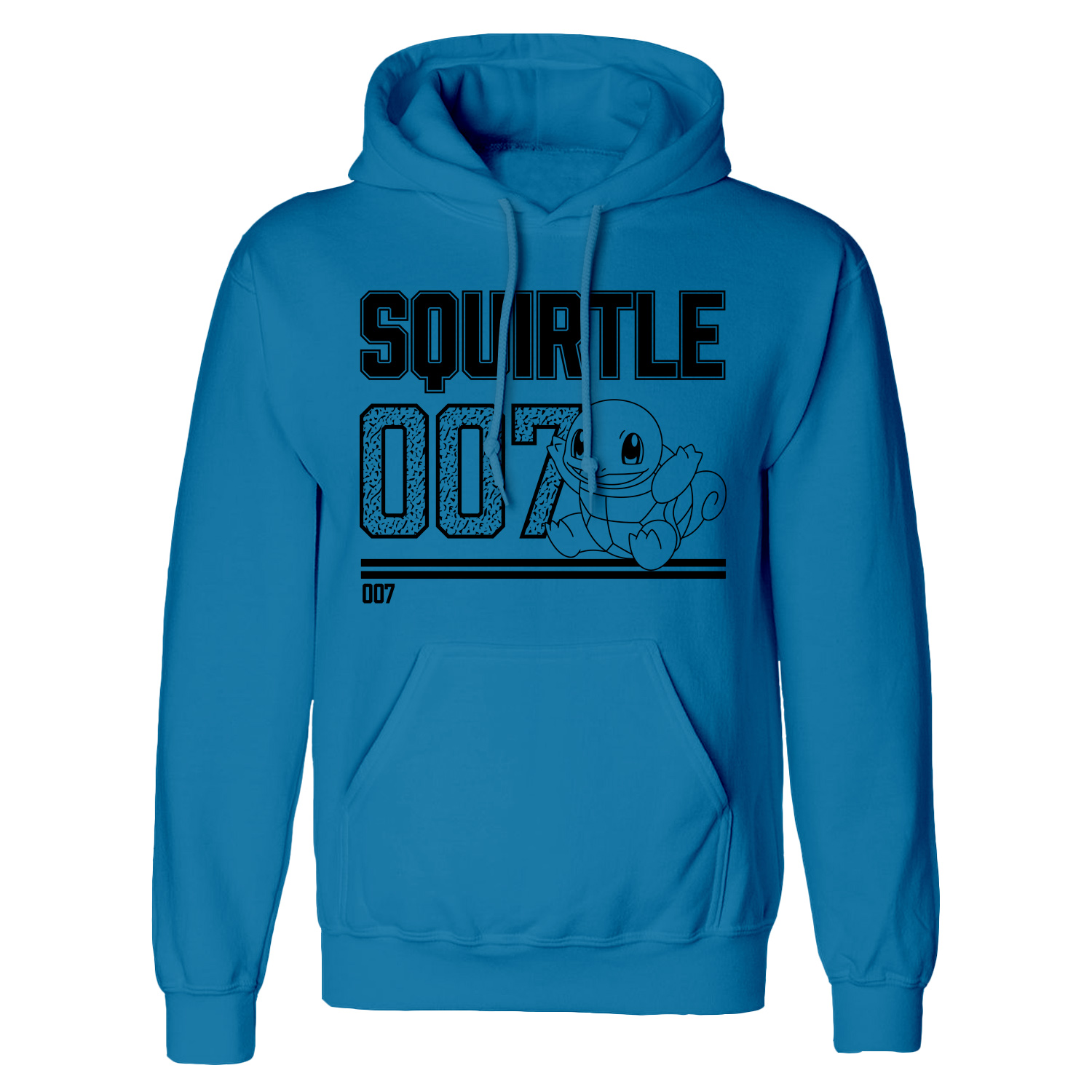 Pokemon Hoodie XXL Blau Unisex Squirtle Line Art