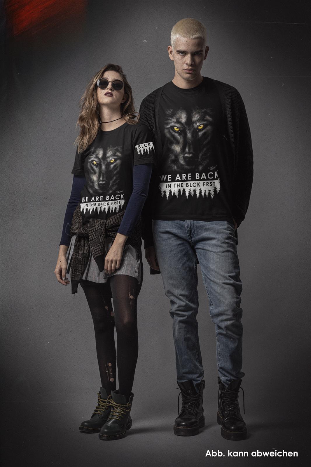 Blck Frst Wolf Girly XXL mit Ärmellogo, Shirt