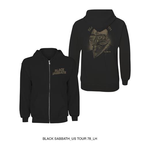 Black Sabbath Zipped Hoodie S Tour 1978 Schwarz