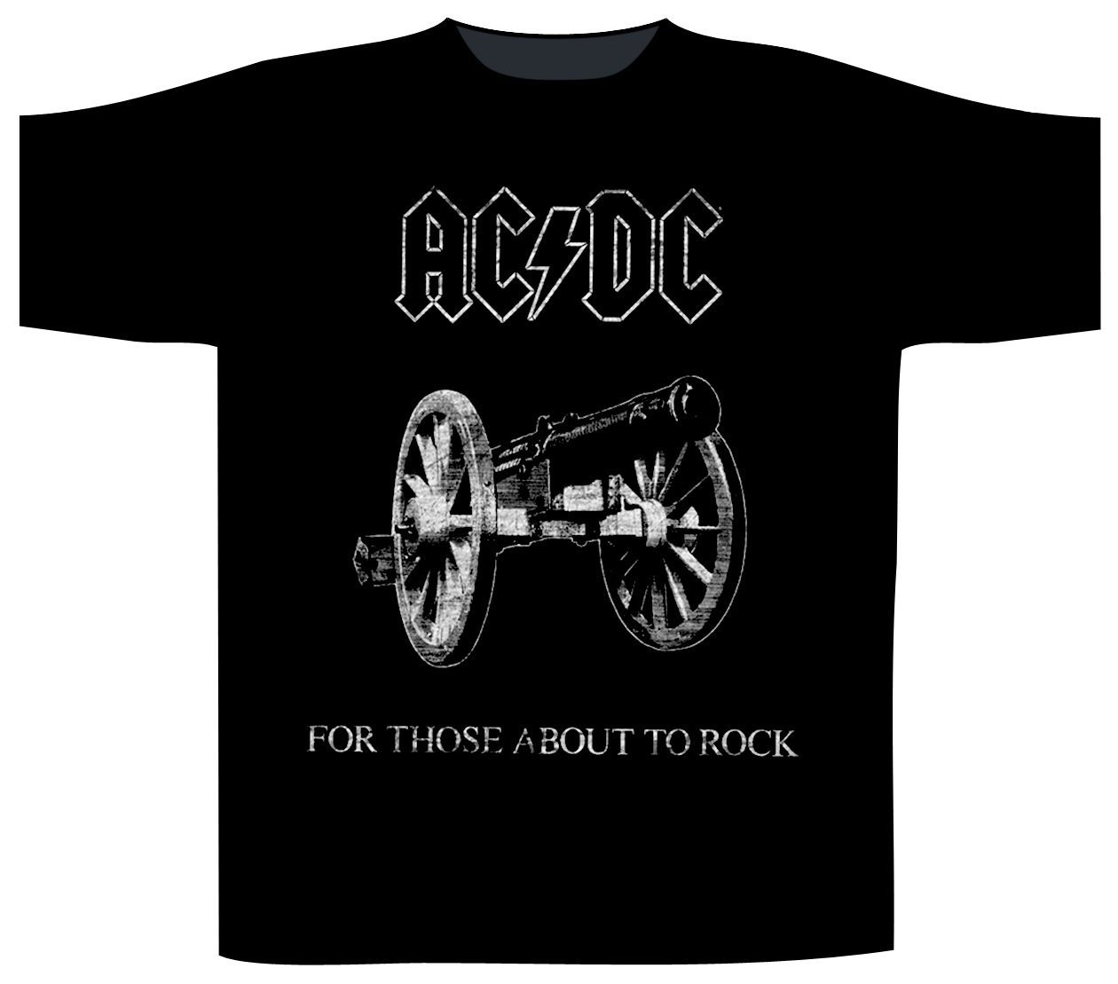 AC/DC Shirt M for those about to rock schwarz weiß