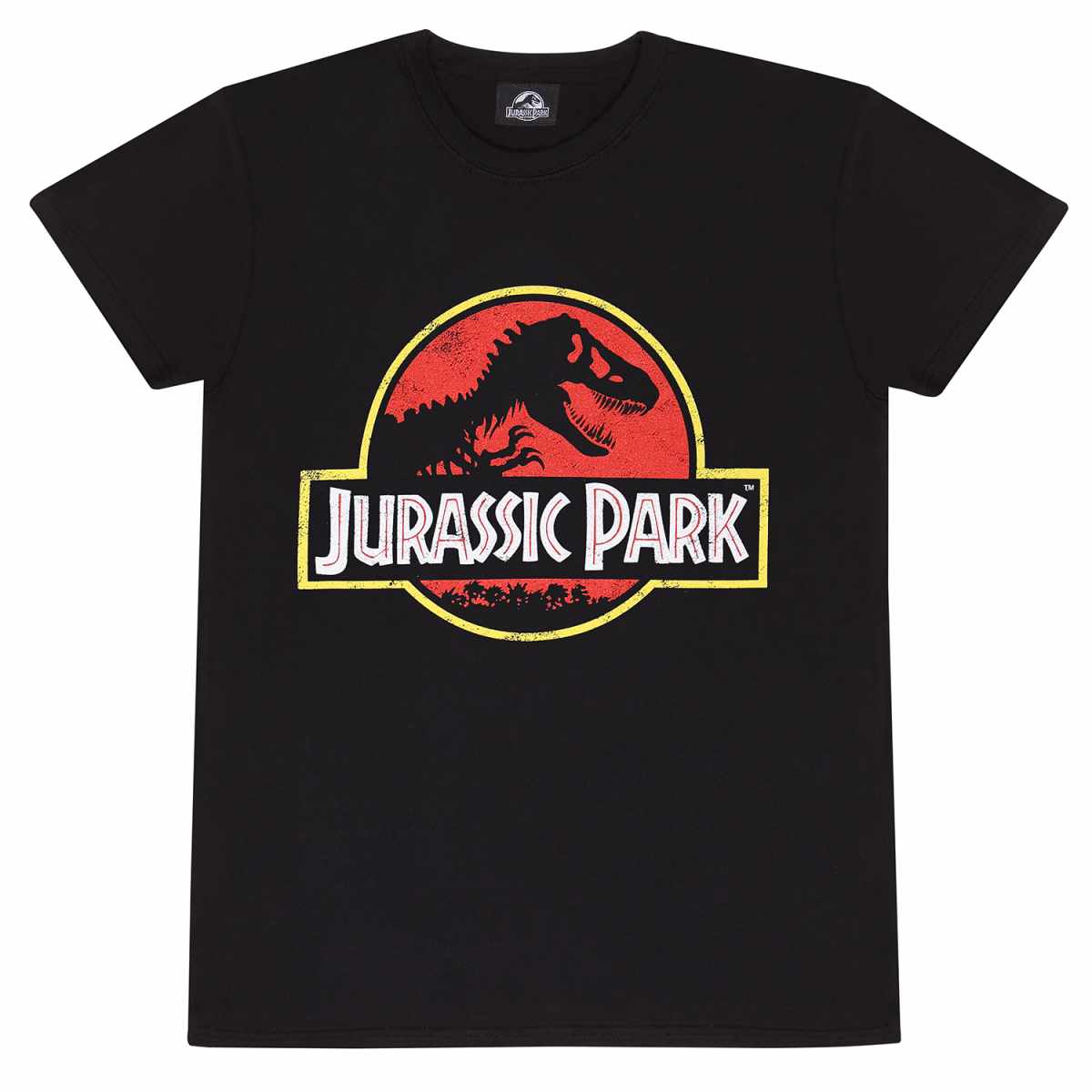 Jurassic Park T-Shirt Schwarz Unisex Classic Logo Jurassic Park T-Shirt 5XL Schwarz Unisex Classic Logo