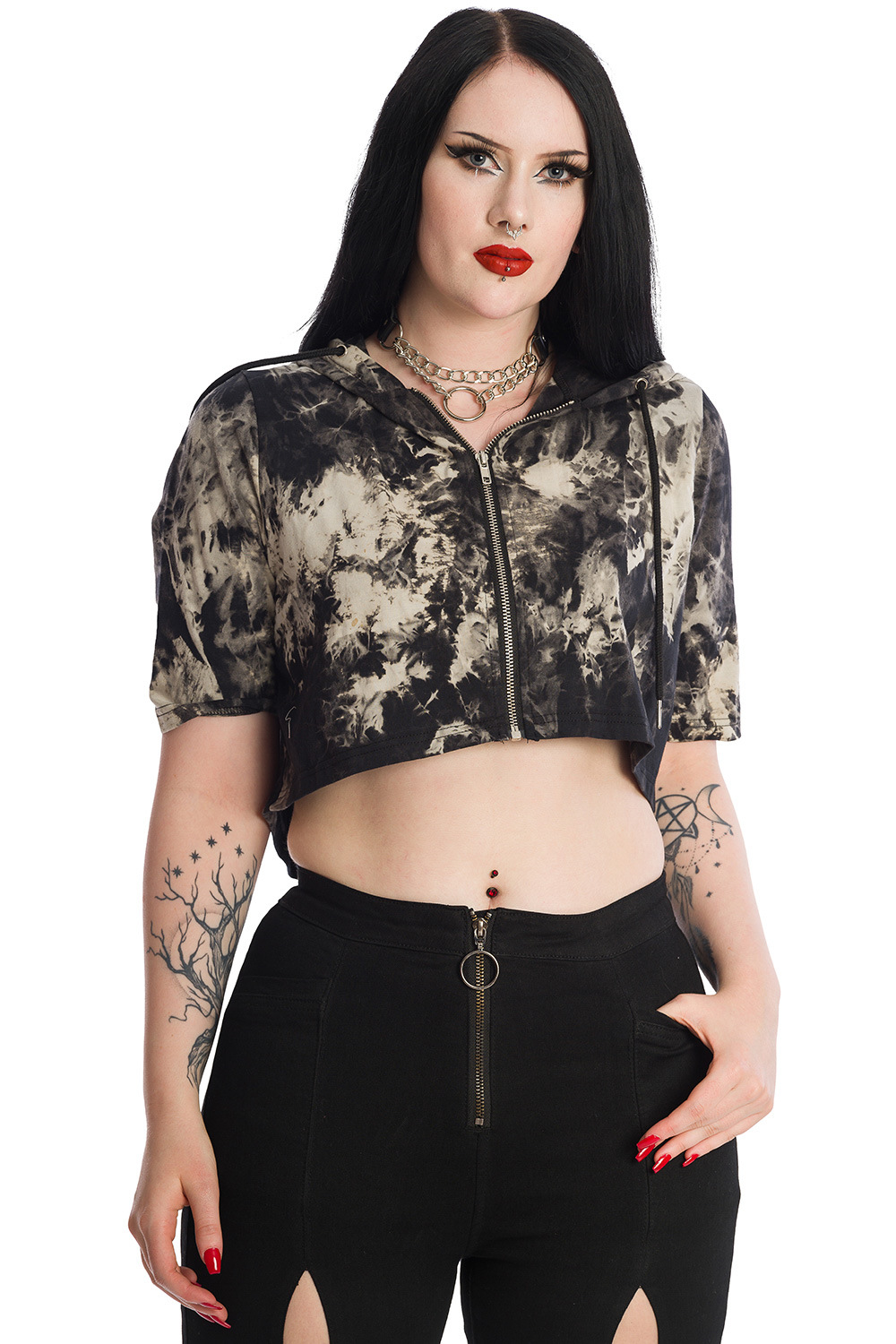 Banned Frauenhoodie XL Schwarz Wasteland