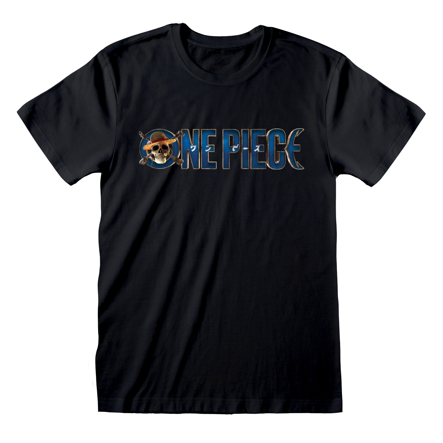 One Piece T-Shirt XXL Schwarz Unisex Logo