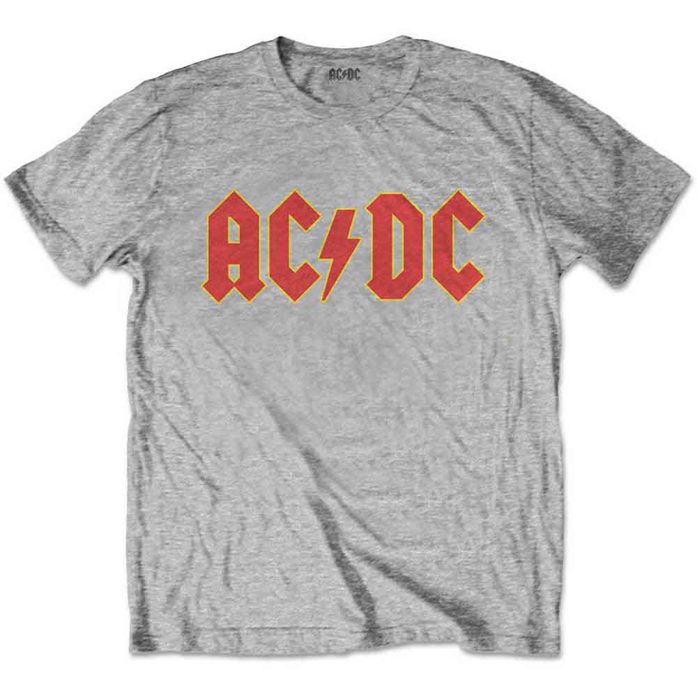 AC/DC Kindershirt 11-12 Jahre Heidegrau Unisex Logo