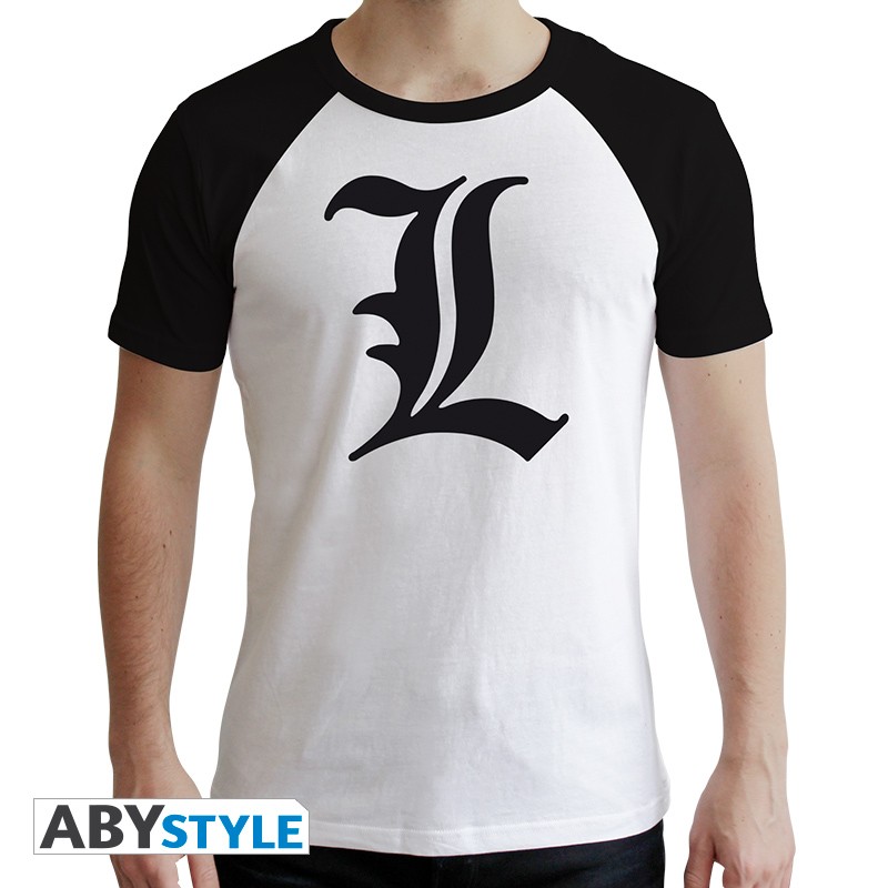 Death Note Tshirt  L Symbol XS Weiß