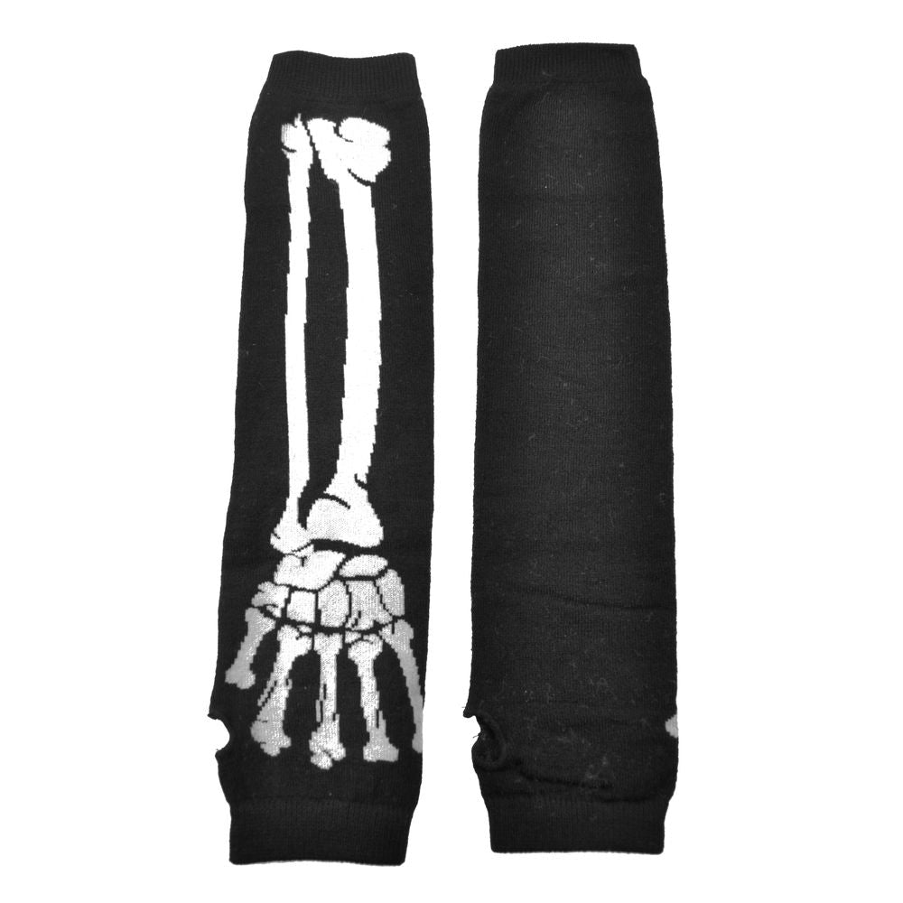 Poizen Industries Armwärmer Schwarz/Weiß Bone Armwarmers