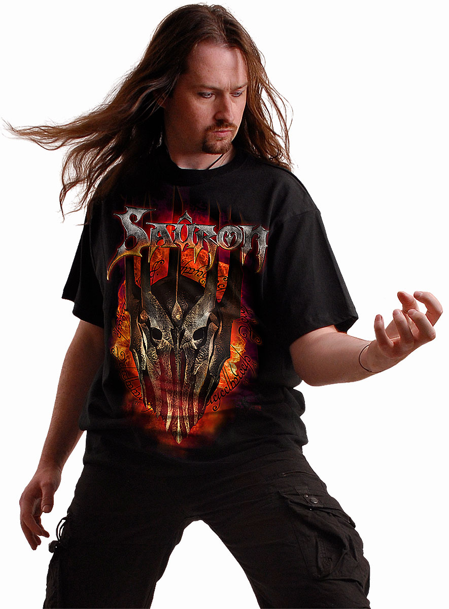 Lord Of The Rings T-Shirt XXL Sauron Metall Tee Schwarz