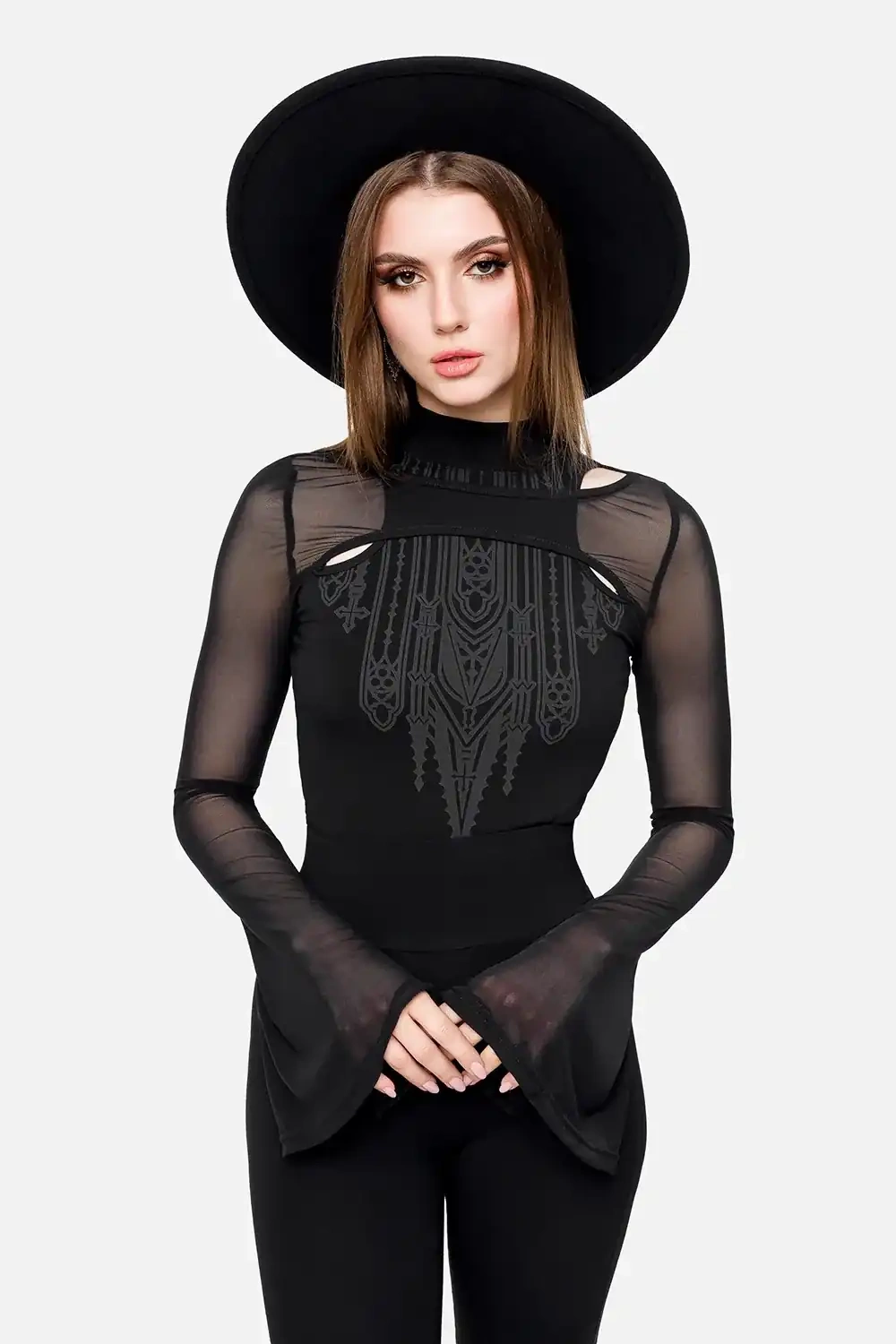 Restyle Frauentop 4XL Schwarz Langarm Umbra Long Sleeve