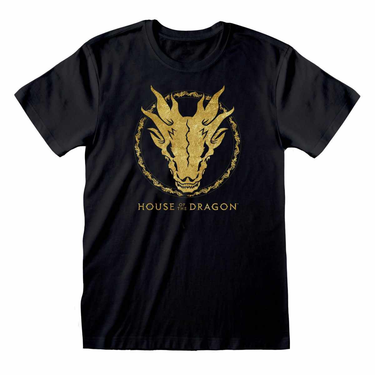 House Of The Dragon T-Shirt XXL Gold Ink Skull Schwarz