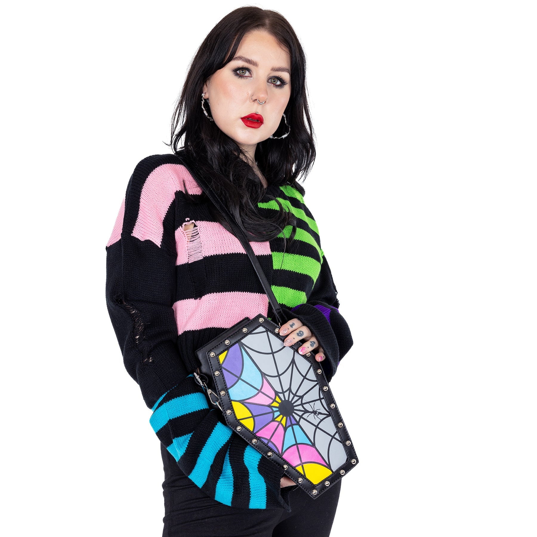 Heartless Schultertasche Schwarz Shard Coffin Bag