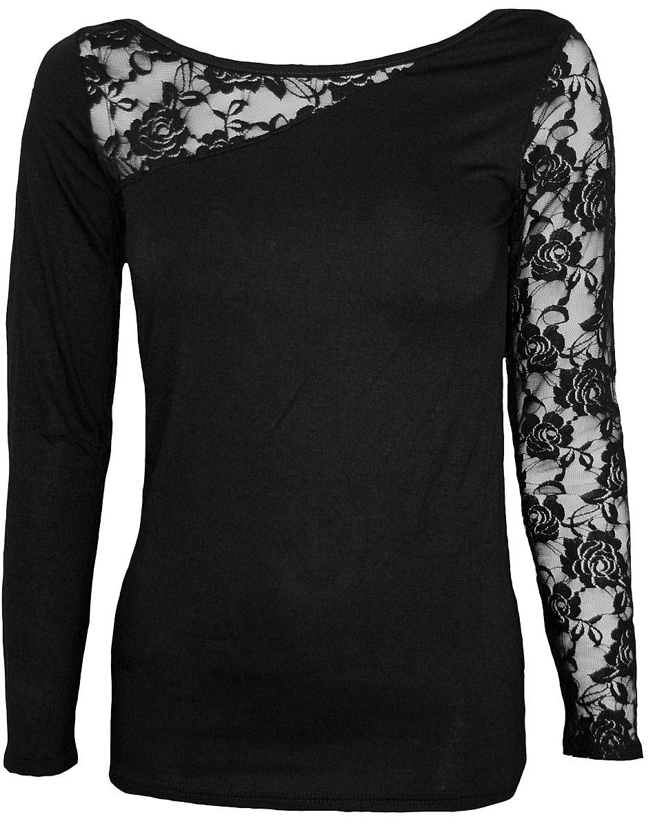 Spiral Gothic Elegance Frauen Longsleeve XXL Schwarz