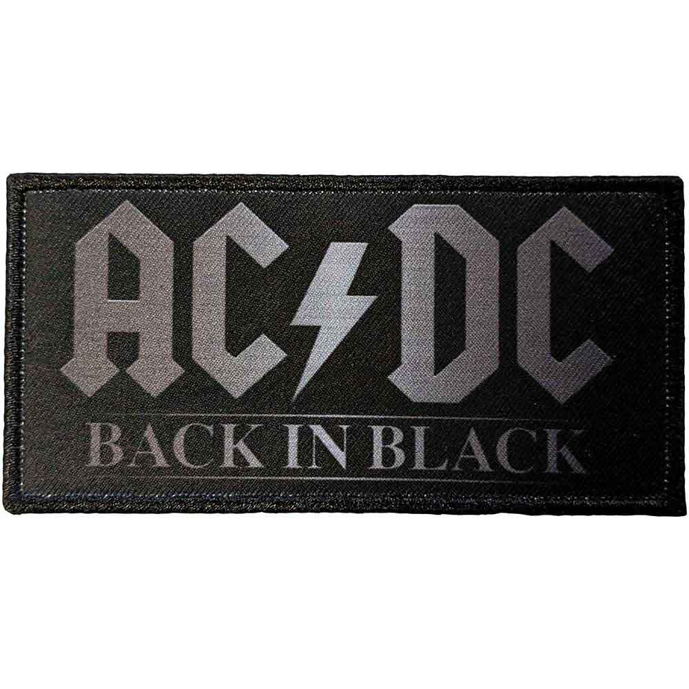 AC/DC Patch Schwarz Unisex Standard gedruckt Back In Black AC/DC Patch Schwarz Unisex Standard gedruckt Back In Black
