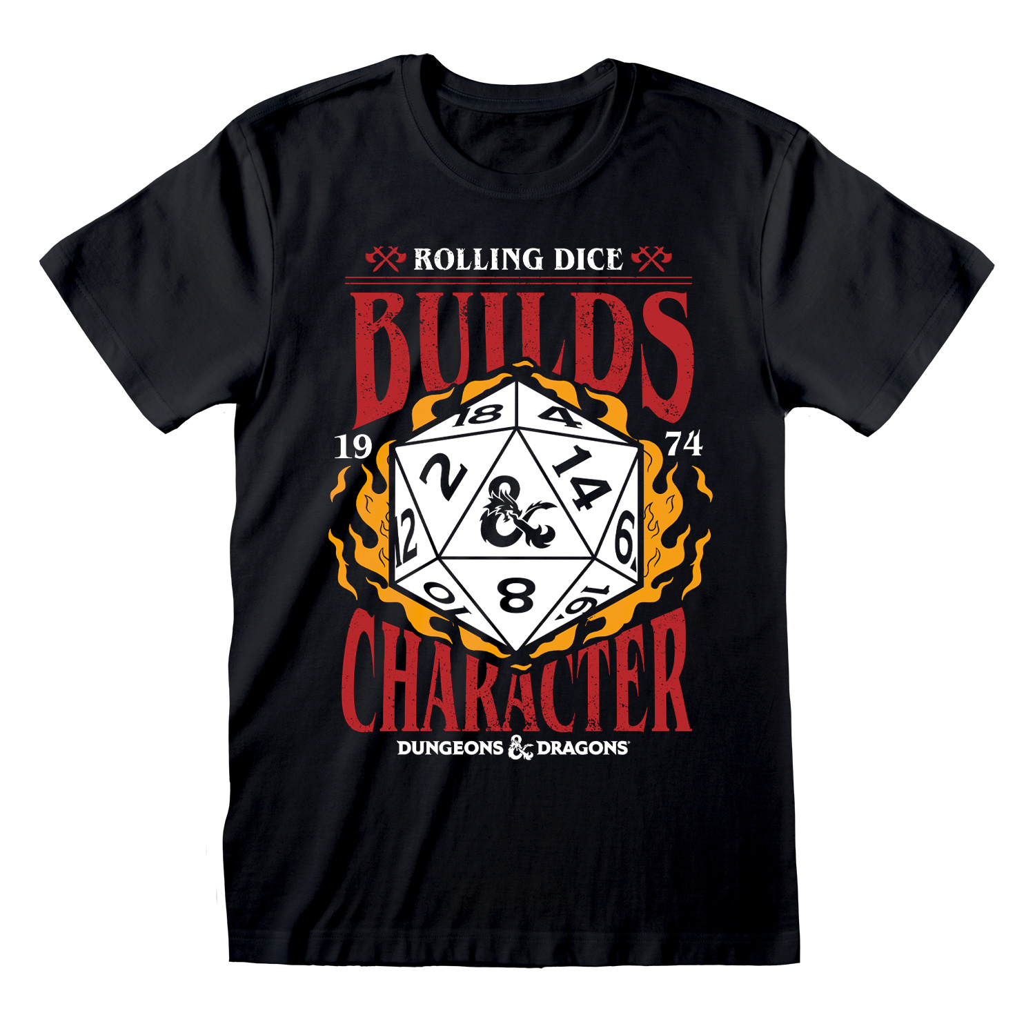 Dungeons And Dragons T-Shirt XXL Schwarz Unisex Builds Character