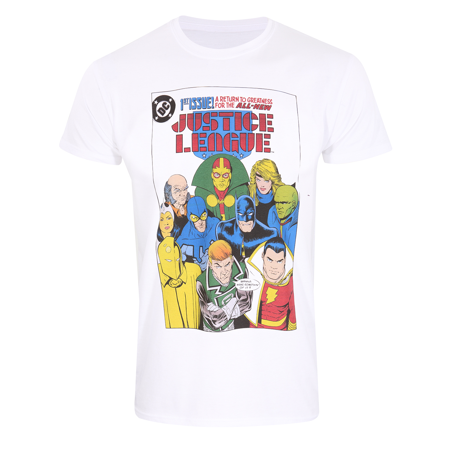 DC Comics Justice League T-Shirt XXL Weiß Unisex Comic Cover