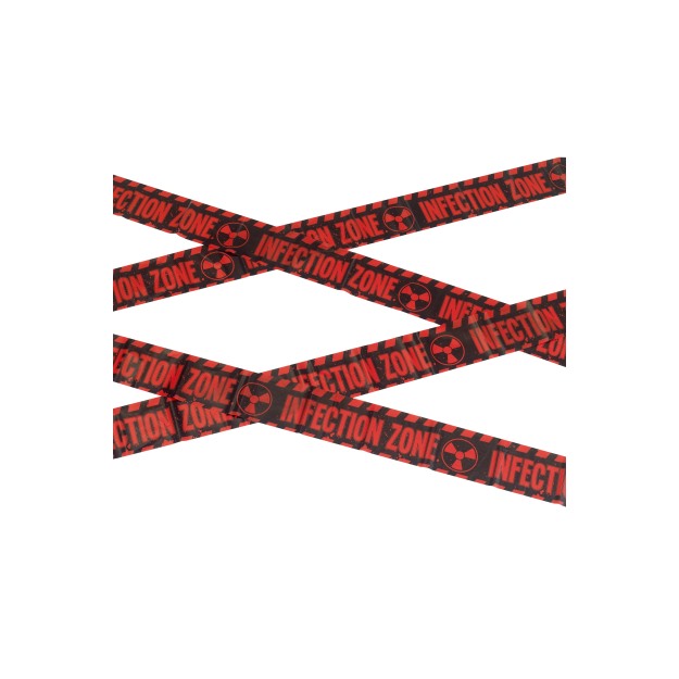 Chevron Tape 6m Zombie Infection Caution schwarz rot