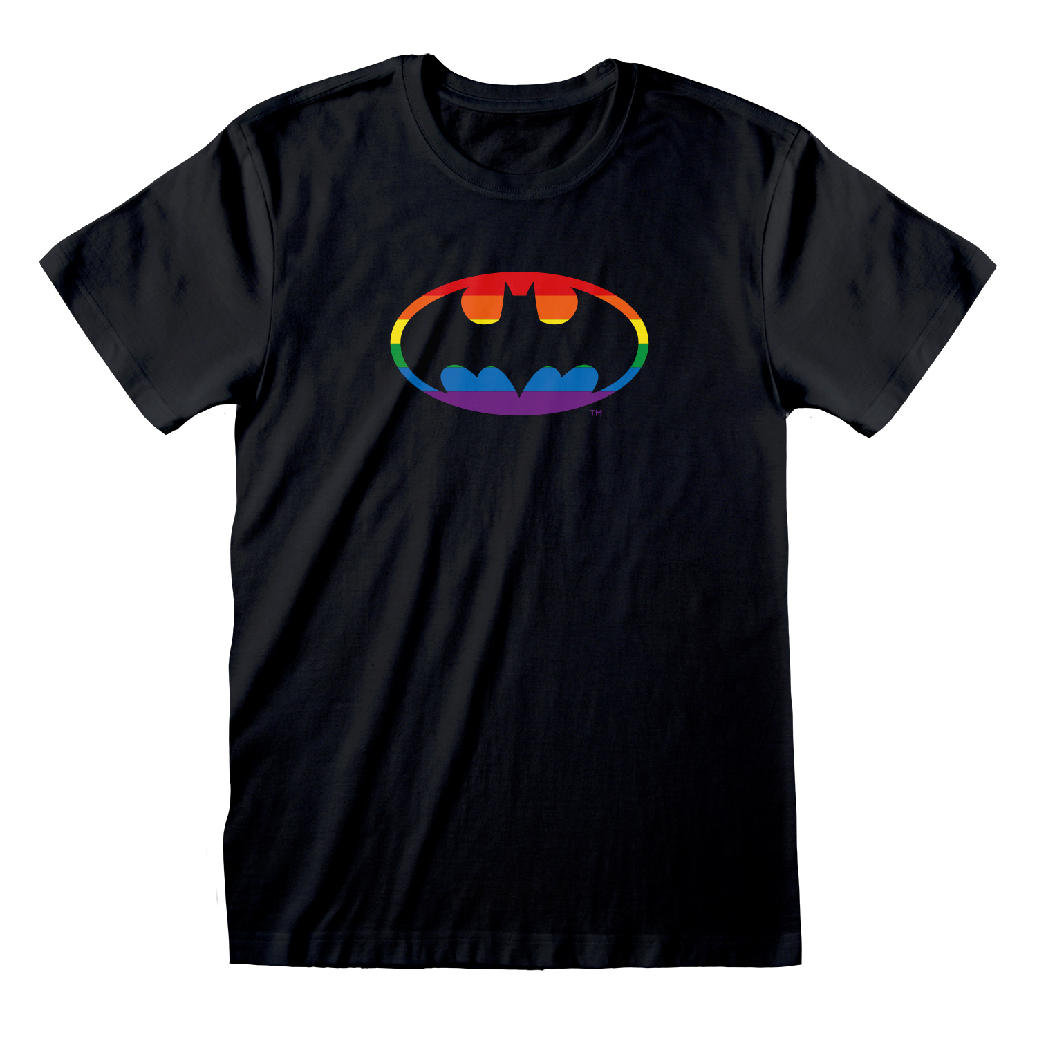 Batman Logo T-Shirt XXL Schwarz Unisex DC Pride