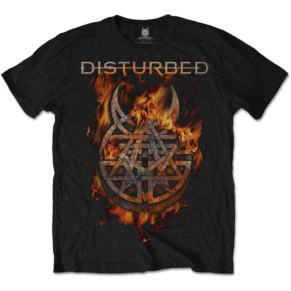 Disturbed T-Shirt S Schwarz Unisex Burning Belief