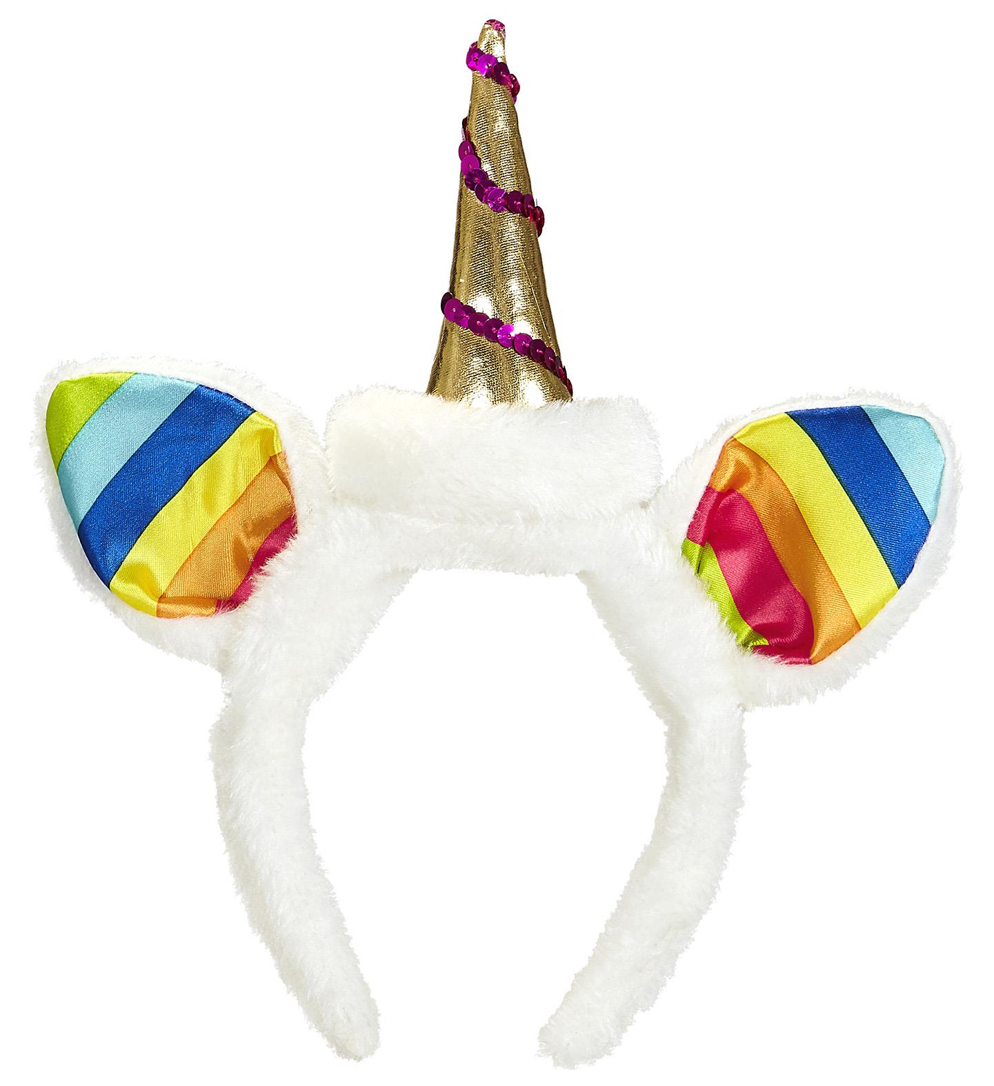 Einhorn Haarreif Regenbogen