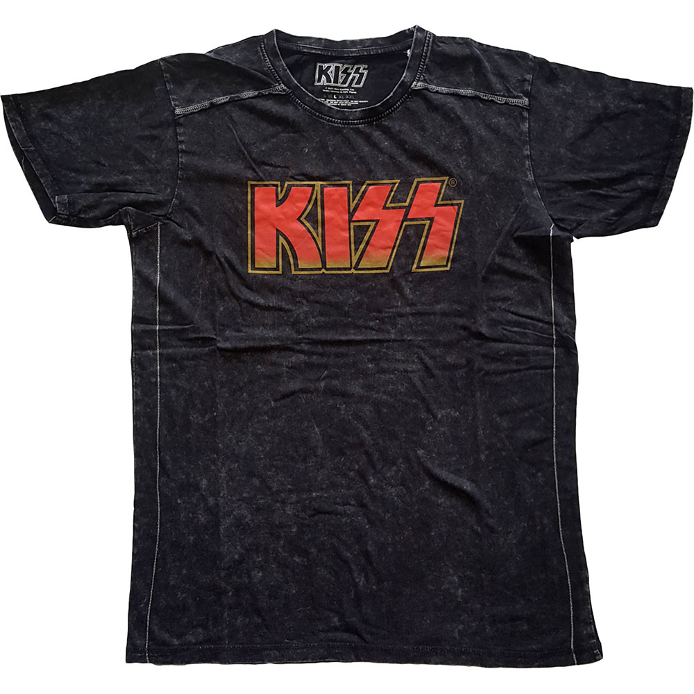 Kiss T-Shirt 3XL Classic Logo Snow Wash Schwarz
