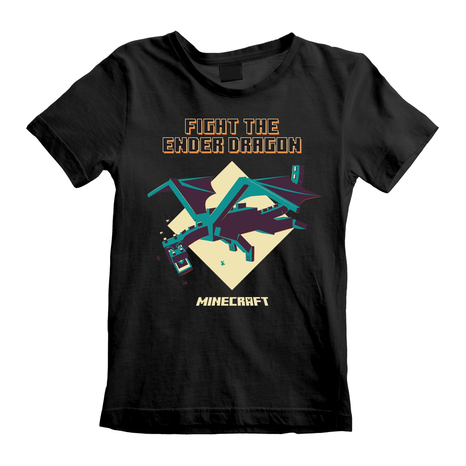 Minecraft T-Shirt 12-13 Jahre Schwarz Kinder Unisex Ender Dragon