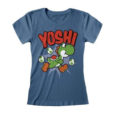 Nintendo Super Mario Frauenshirt  Navy Yoshi