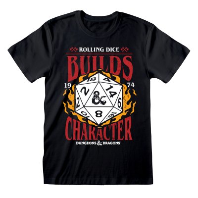 Dungeons And Dragons T-Shirt  Schwarz Unisex Builds...