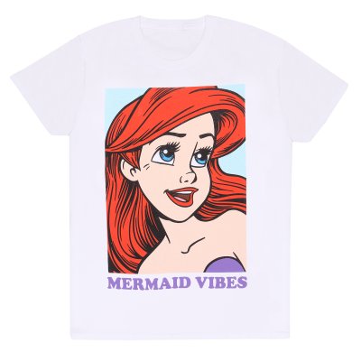 Disney Little Mermaid T-Shirt  Weiß Unisex Mermaid...