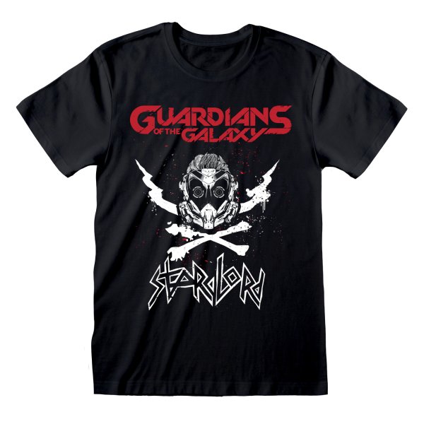 Guardians of the Galaxy Video Game T-Shirt  Schwarz Unisex Crossbones