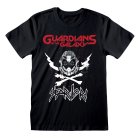 Guardians of the Galaxy Video Game T-Shirt  Schwarz Unisex Crossbones