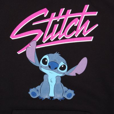 Disney Lilo and Stitch Hoodie  Schwarz Unisex Script