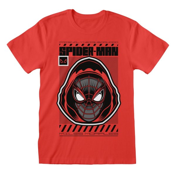 Spider-Man Miles Morales Video Game T-Shirt Rot Unisex Hooded Spider