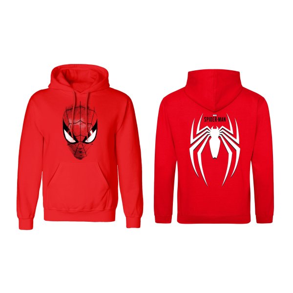 Spider-Man Video Game Hoodie  Rot Unisex Spider Crest (Front & Back Print)