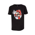 Super Mario T-Shirt  Schwarz Kinder Unisex Its a Me Mario
