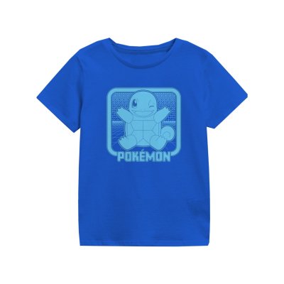 Pokemon T-Shirt  Blau Kinder Unisex Squirtle Retro Arcade
