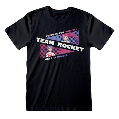 Pokemon T-Shirt  Schwarz Unisex Team Rocket