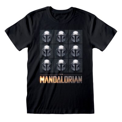 The Mandalorian T-Shirt  Schwarz Unisex Mando Helmets