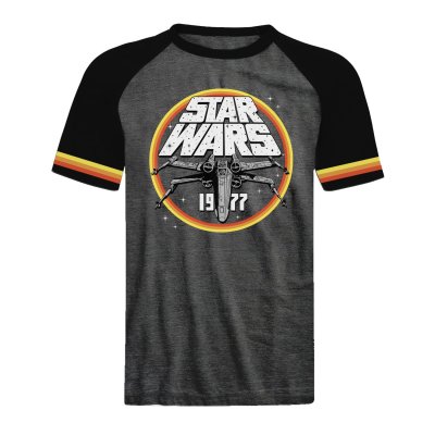 Star Wars T-Shirt  Charcoal & Schwarz Unisex 1977 Circle