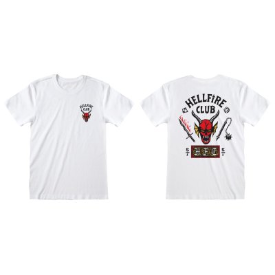 Stranger Things T-Shirt  Weiß Unisex Hellfire Club...