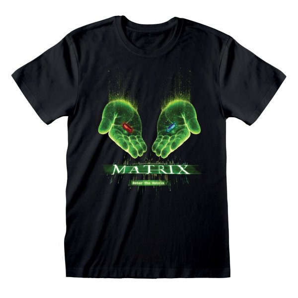 Warner Bros 100 Matrix T-Shirt  Schwarz Unisex Hand Pills