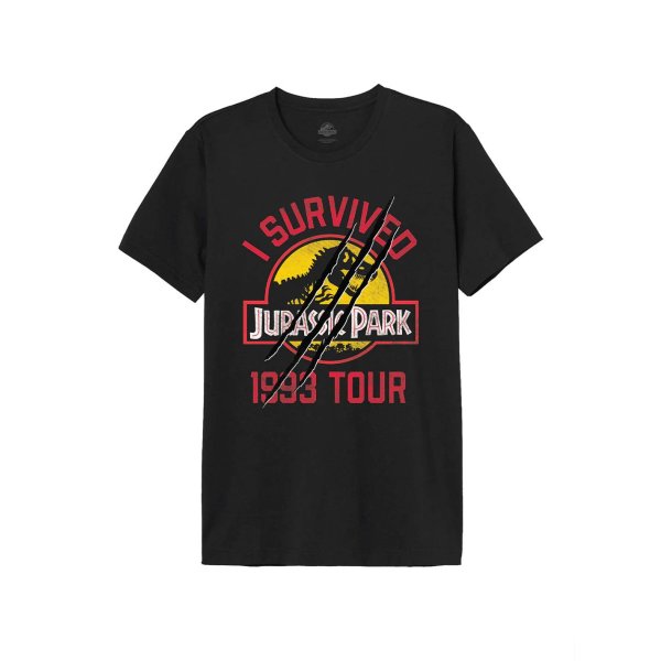 Jurassic Park T-Shirt Schwarz Jurassic Park 1993 Tour Unisex